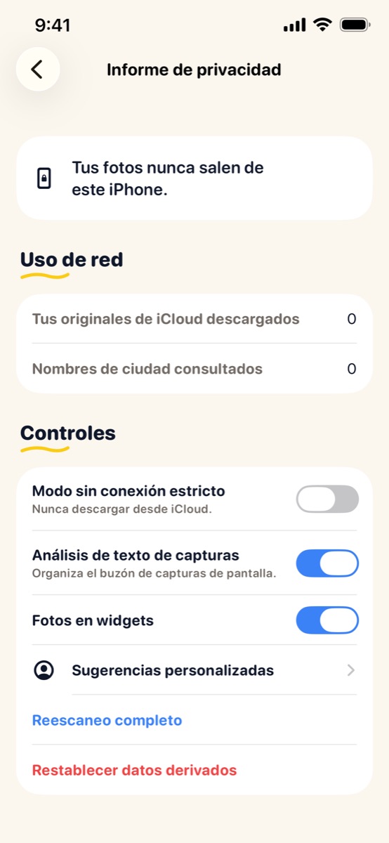 Informe de privacidad: qué se analizó y dónde se guarda cada resultado
